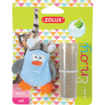 Zolux Toy Pirate Duck With Catnip Blue.
